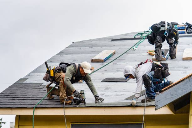 Professional Gutter Installation technician working in Buckingham, IL